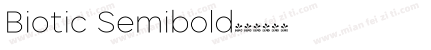 Biotic Semibold字体转换